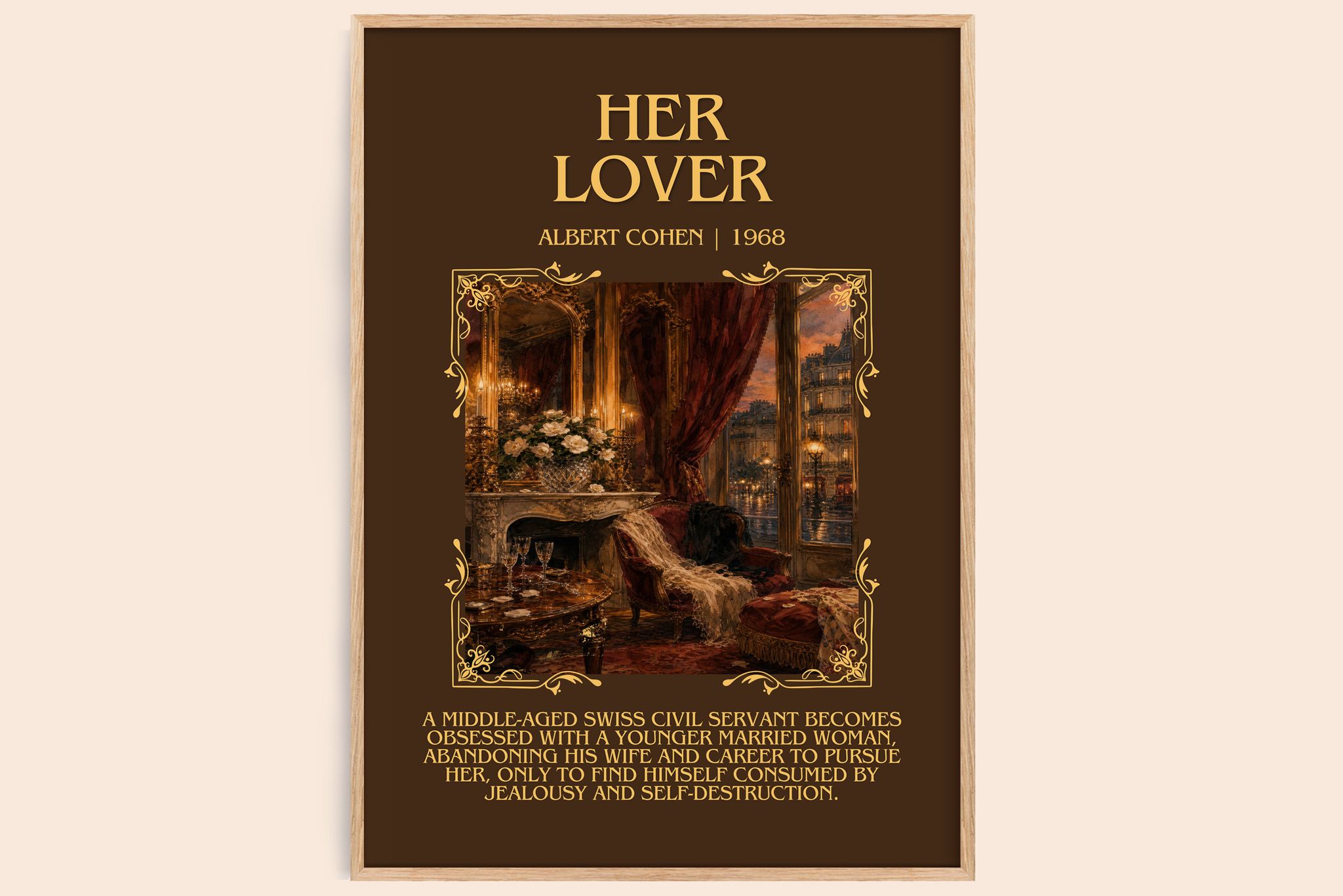Her Lover Minimalist Book Poster by Albert Cohen