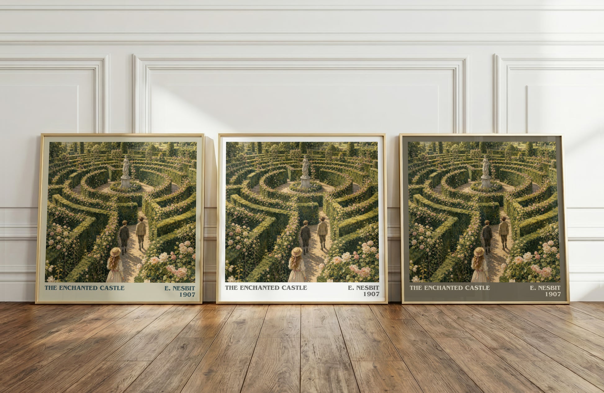The Enchanted Castle literary art print colour and style options – E. Nesbit book art