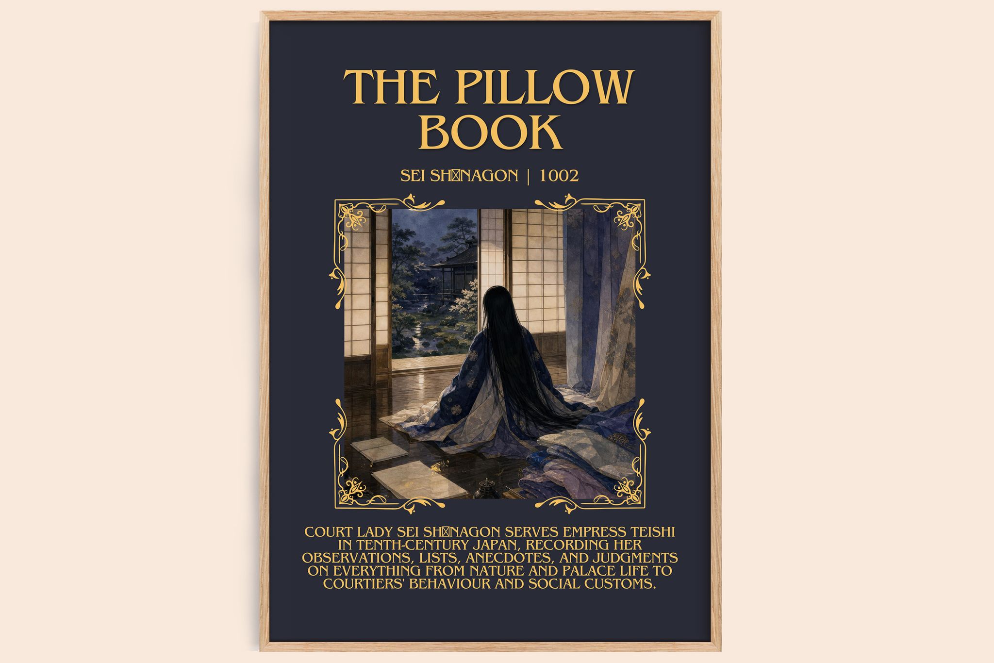 The Pillow Book Minimalist Book Poster by Sei Shōnagon