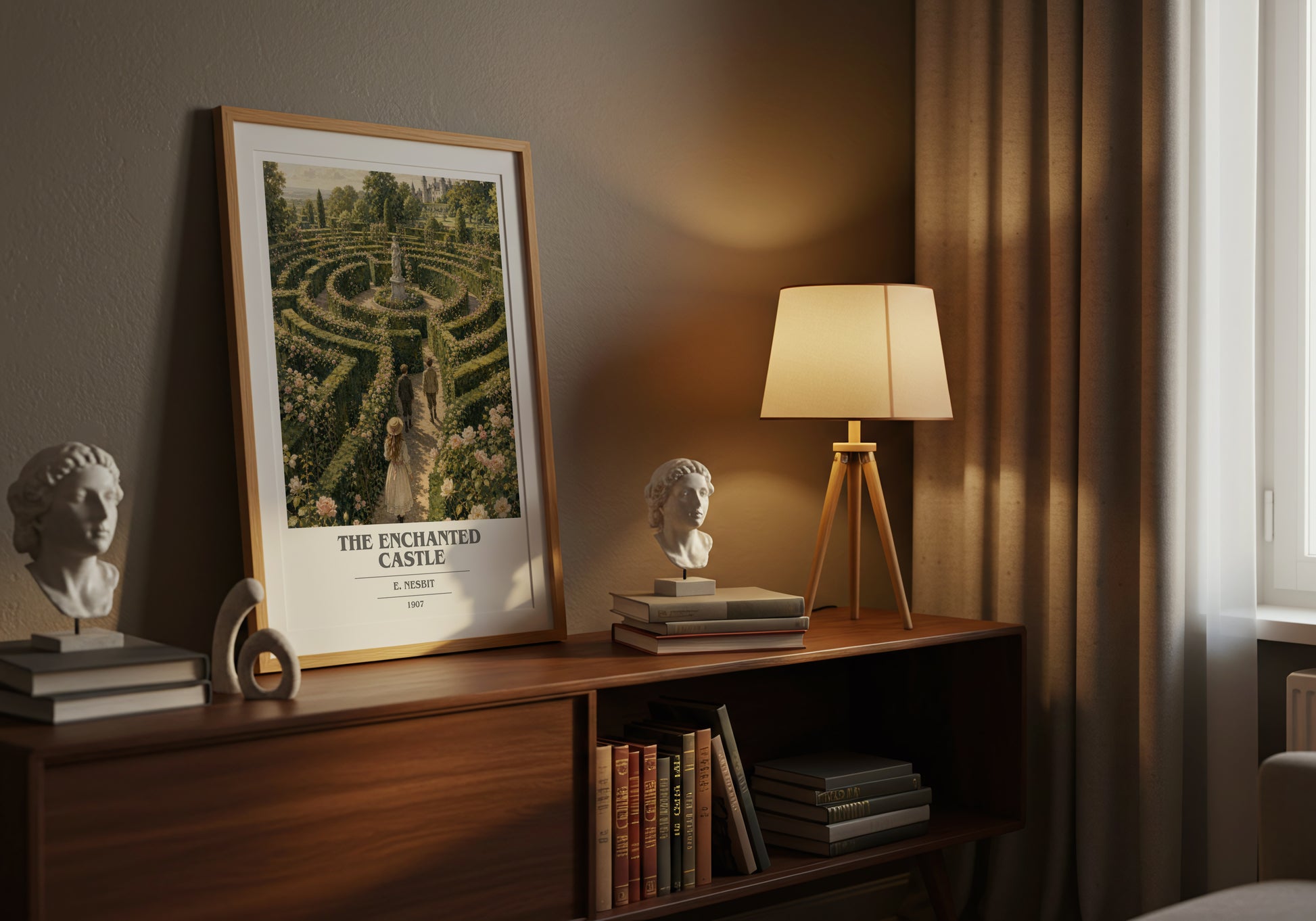 The Enchanted Castle book cover book poster framed on wall – childrens wall art