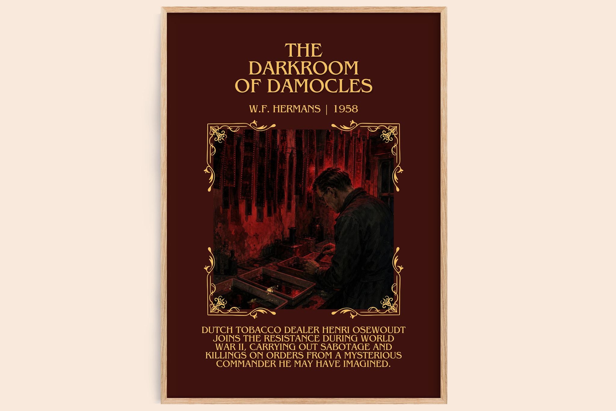 The Darkroom Of Damocles Minimalist Book Poster by W.F. Hermans