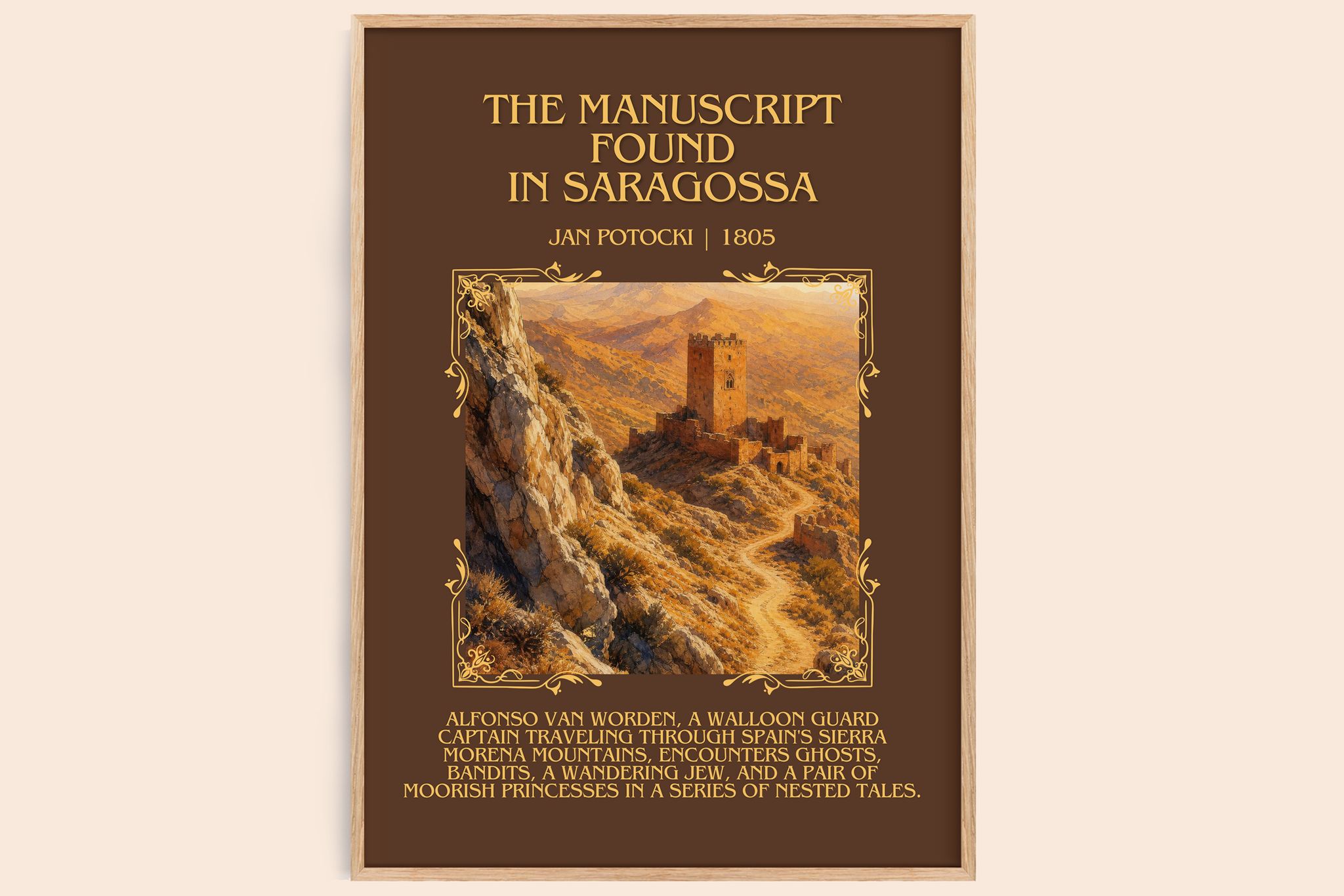 Manuscript Found in Saragossa Minimalist Book Poster by Jan Potocki