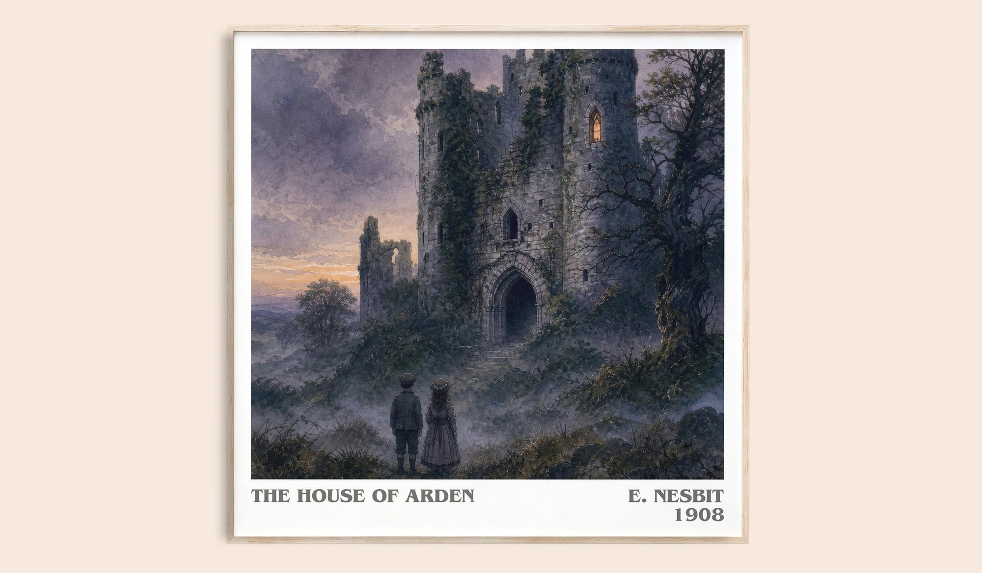 The House Of Arden literary book poster by E. Nesbit – framed literary art print