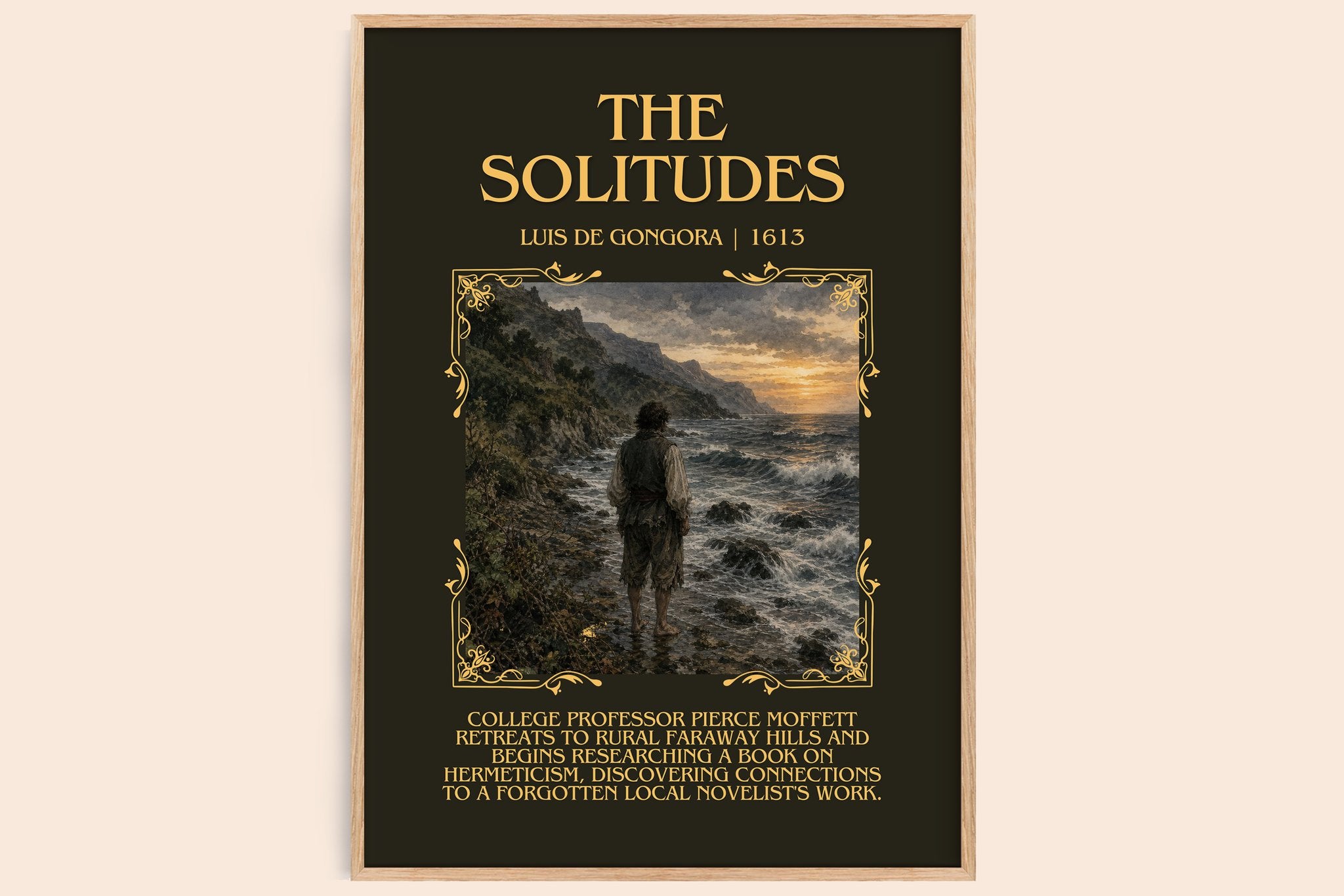 The Solitudes Minimalist Book Poster by Luis de Góngora