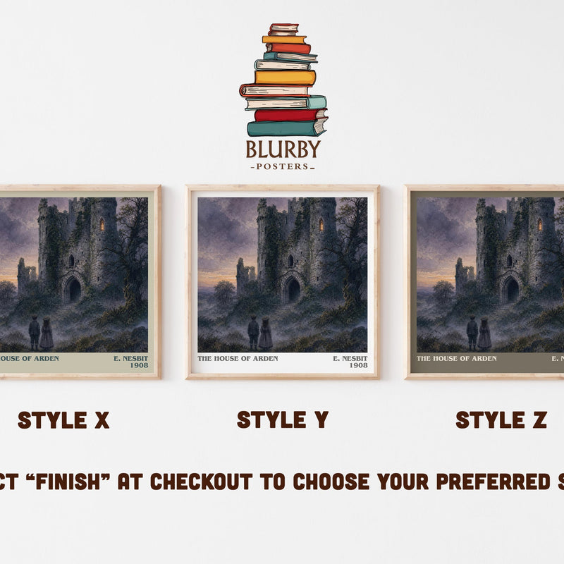 The House Of Arden literary print in frame leaning in hallway – childrens wall art