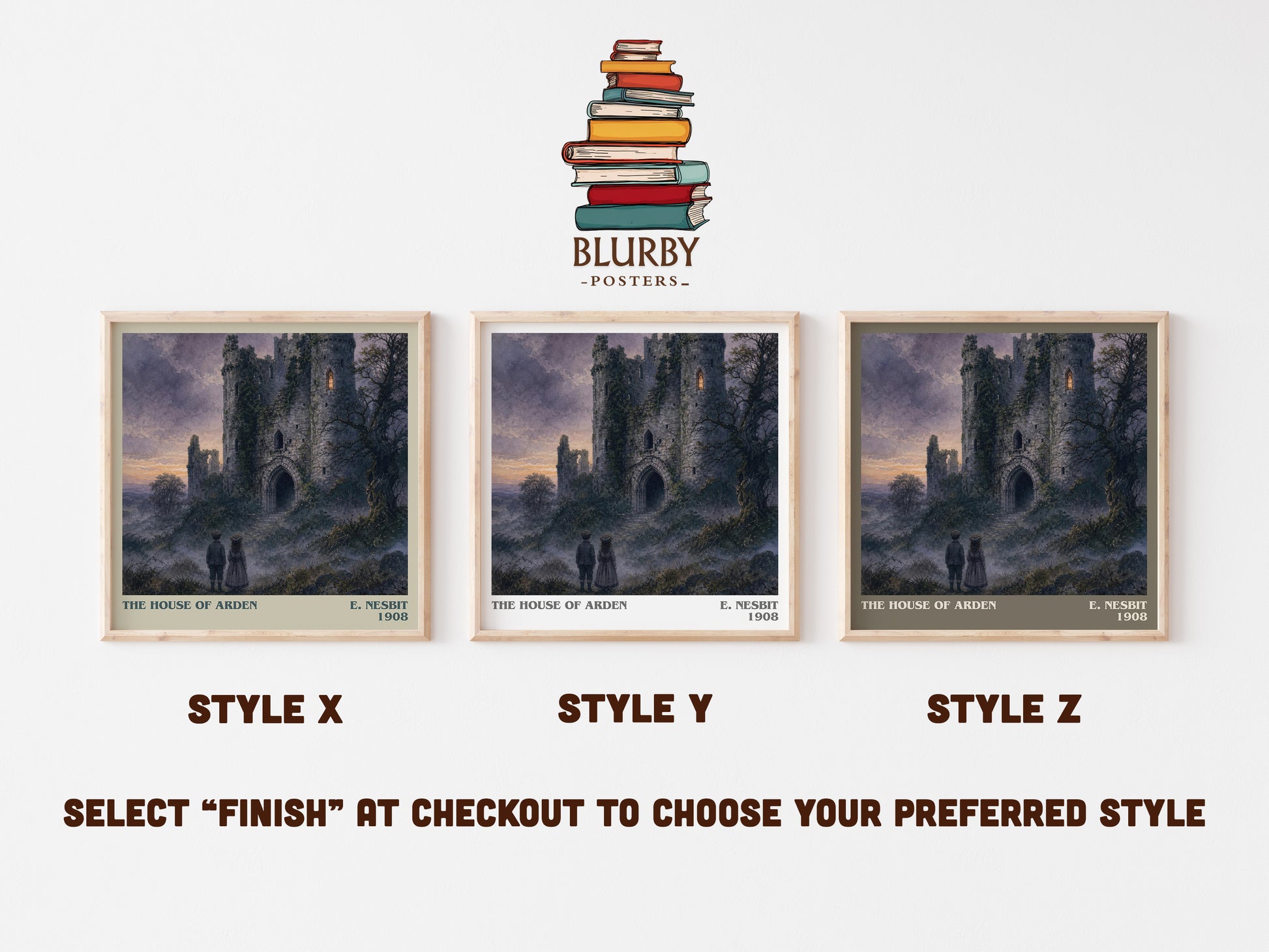 The House Of Arden literary print in frame leaning in hallway – childrens wall art