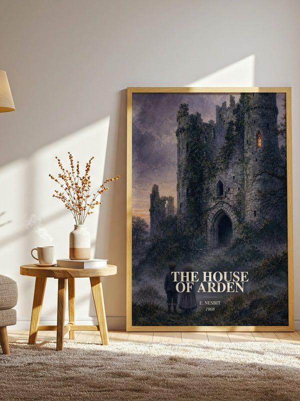 The House Of Arden watercolour print in frame leaning in hallway – childrens wall art