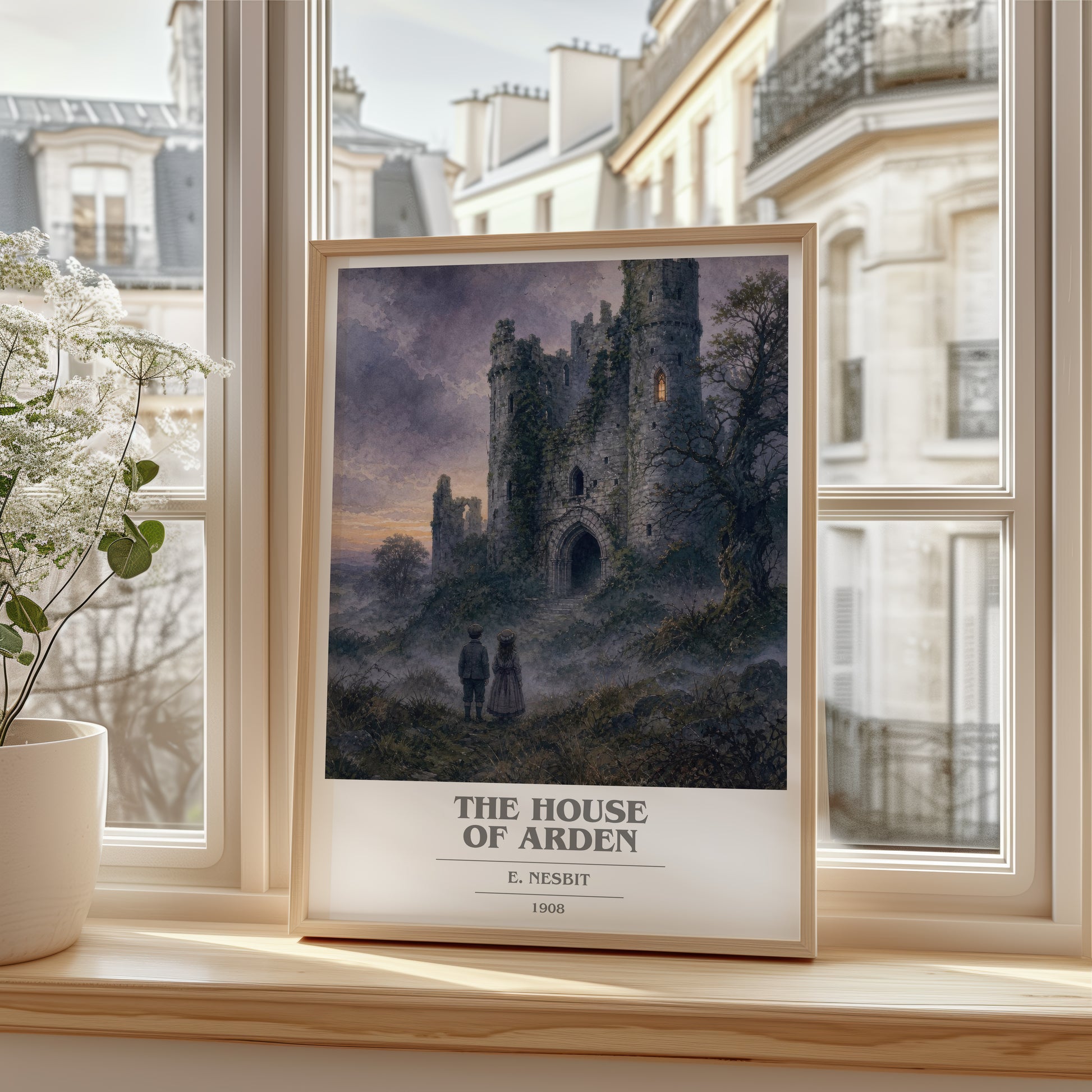 The House Of Arden book cover poster colour and style options – E. Nesbit book art