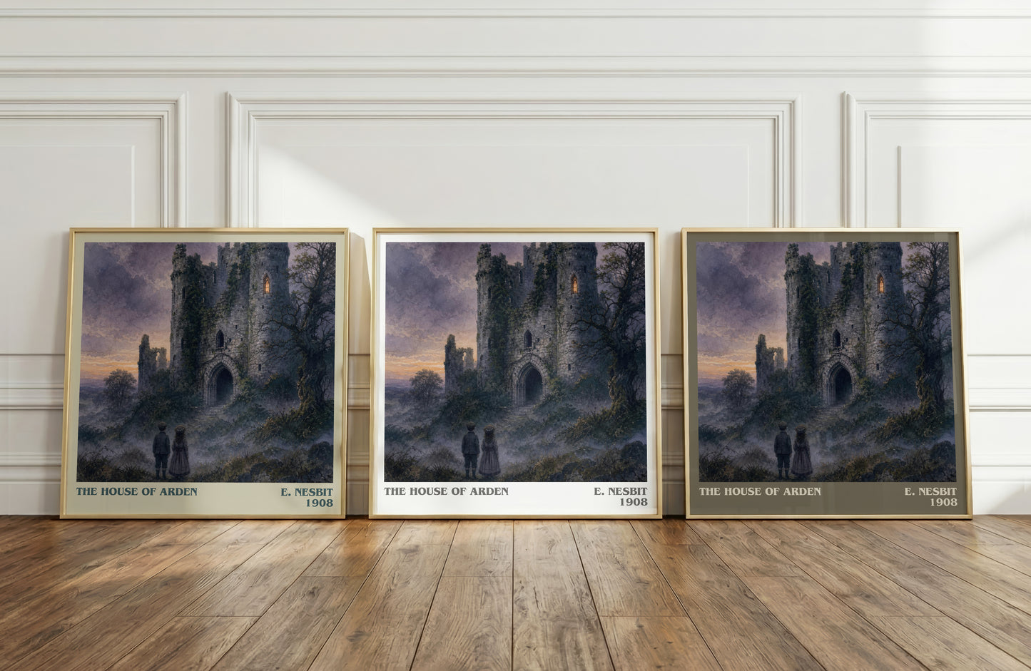 The House Of Arden literary art print colour and style options – E. Nesbit book art