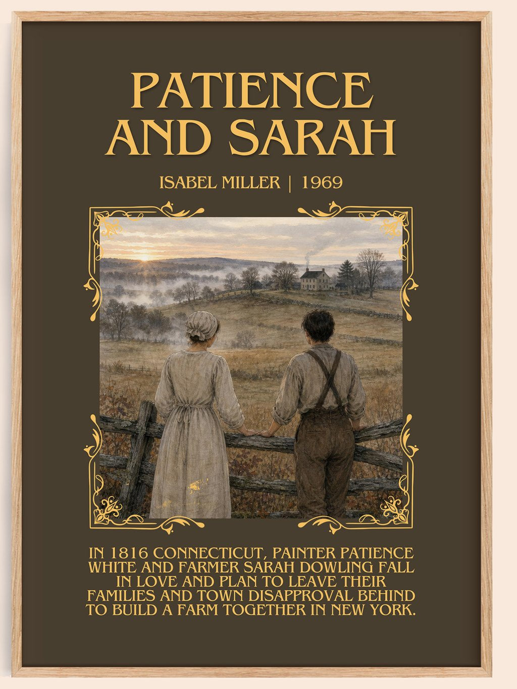 Patience And Sarah Minimalist Book Poster by Isabel Miller – book poster