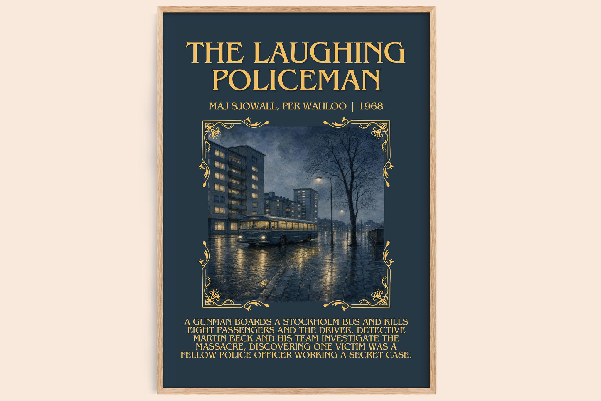 Laughing Policeman Minimalist Book Poster by Maj Sjöwall, Per Wahlöö