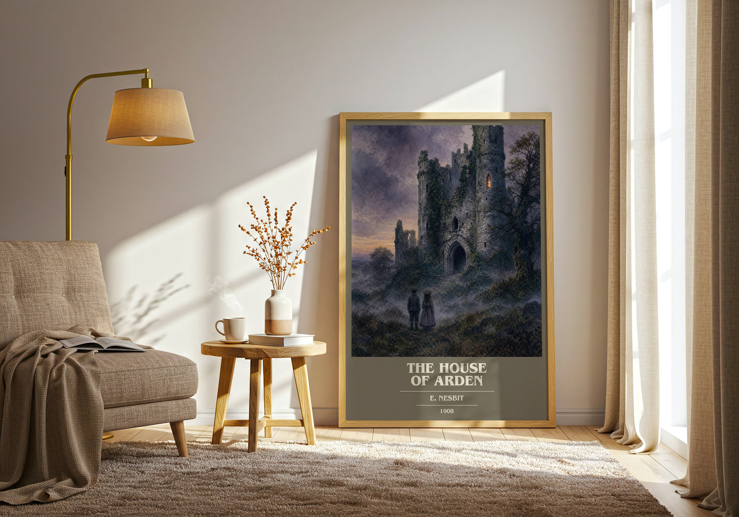 The House Of Arden book cover print on bookshelf – E. Nesbit fan gift