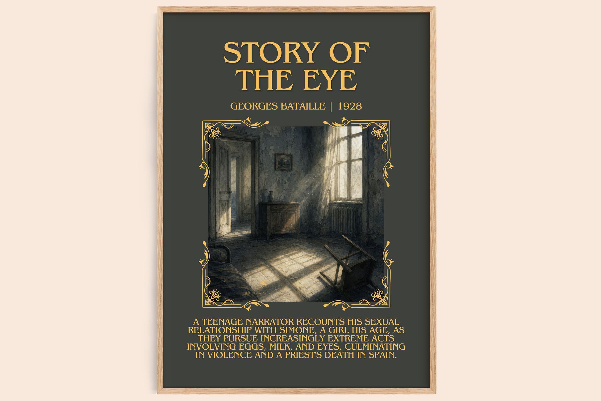 Story of the Eye Minimalist Book Poster by Georges Bataille