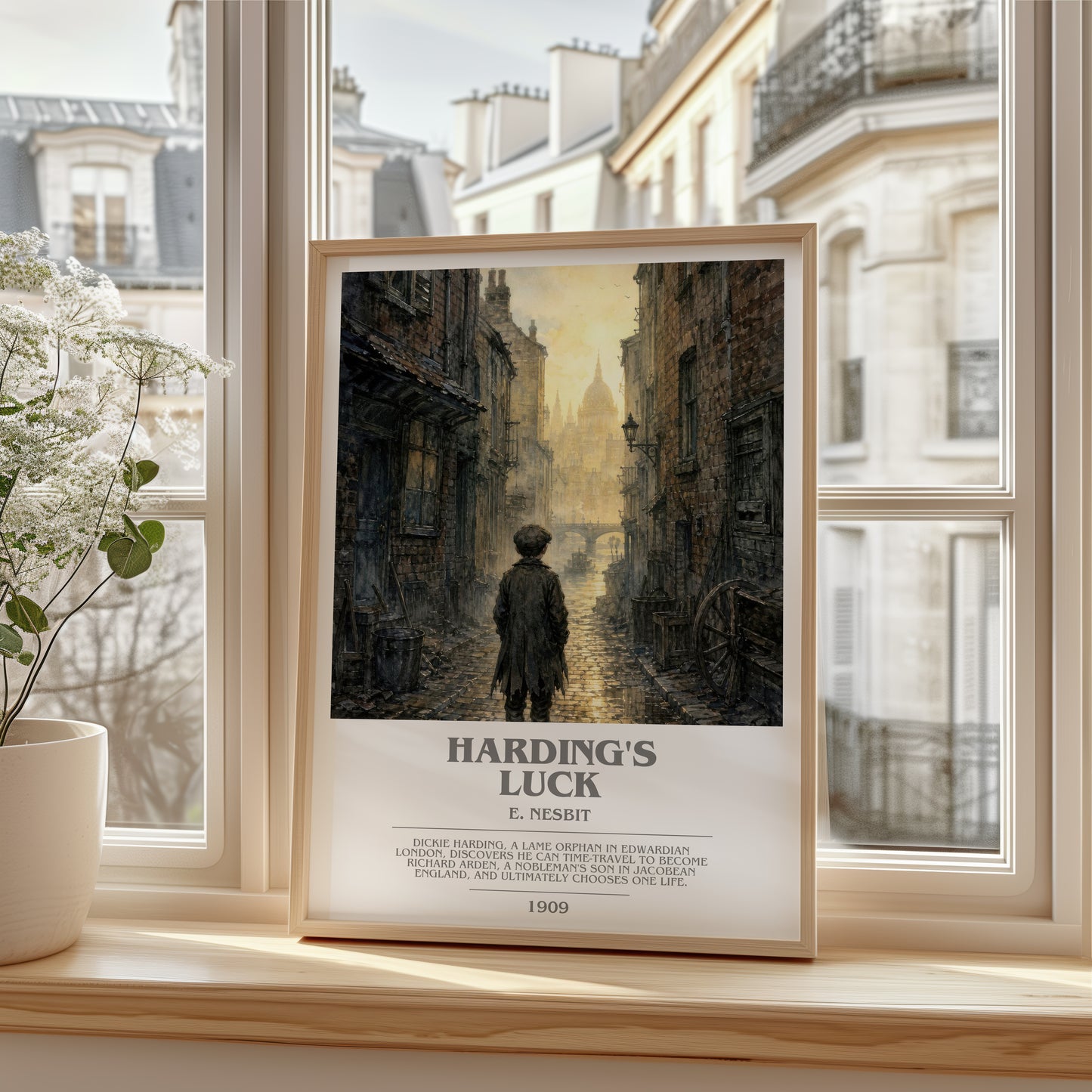 Harding'S Luck bookish poster colour and style options – E. Nesbit book art