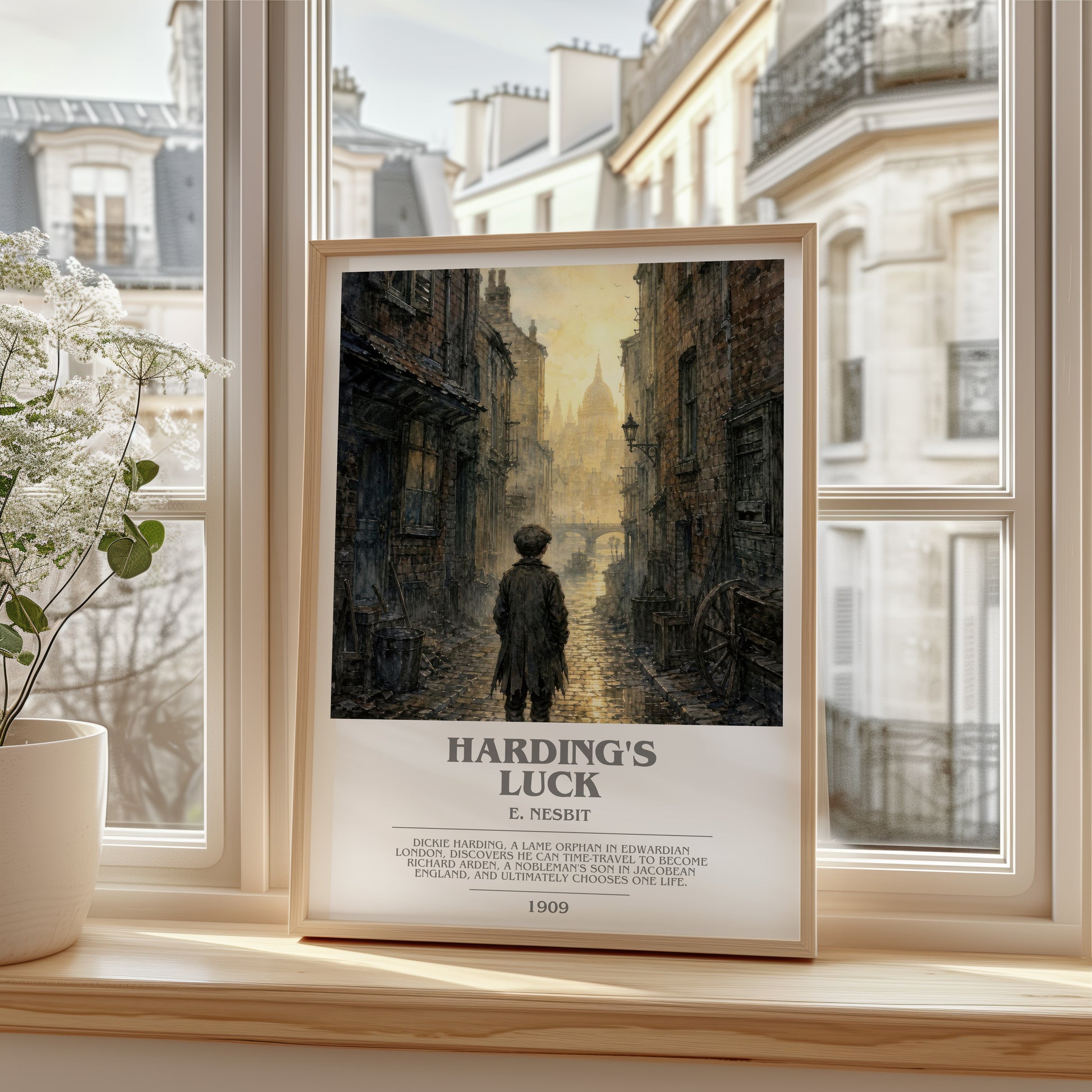 Harding'S Luck bookish poster colour and style options – E. Nesbit book art