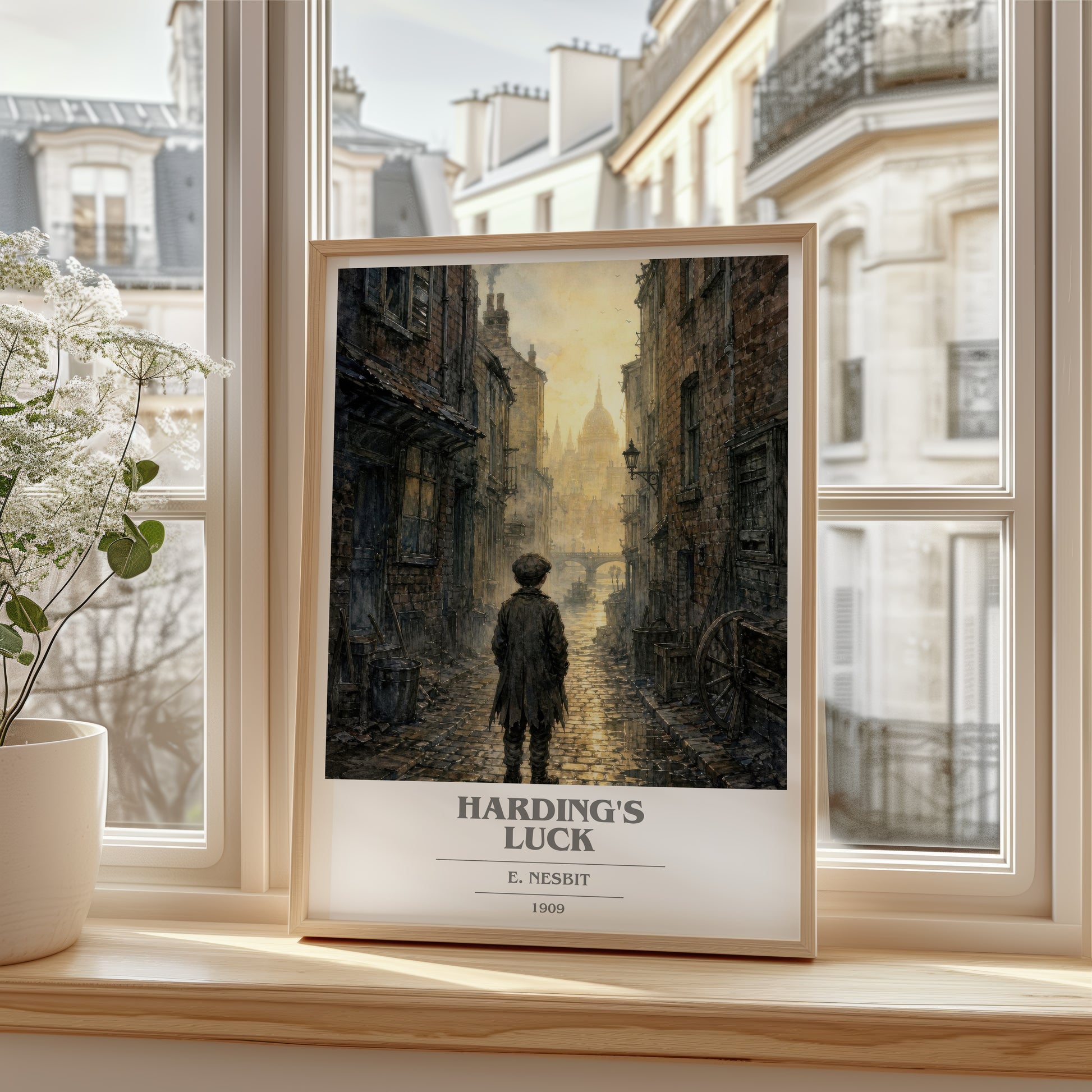 Harding'S Luck book cover poster colour and style options – E. Nesbit book art