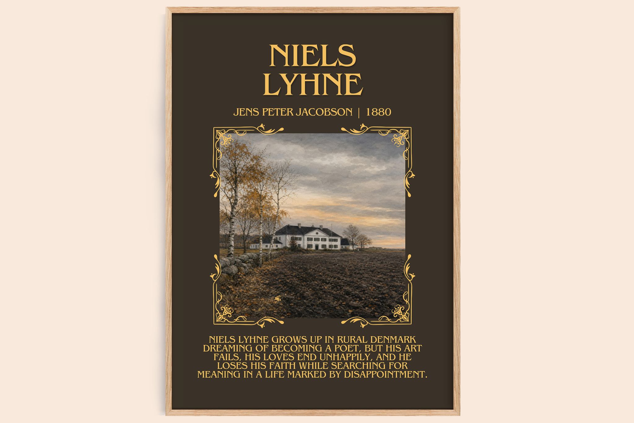 Niels Lyhne Minimalist Book Poster by Jens Peter Jacobson