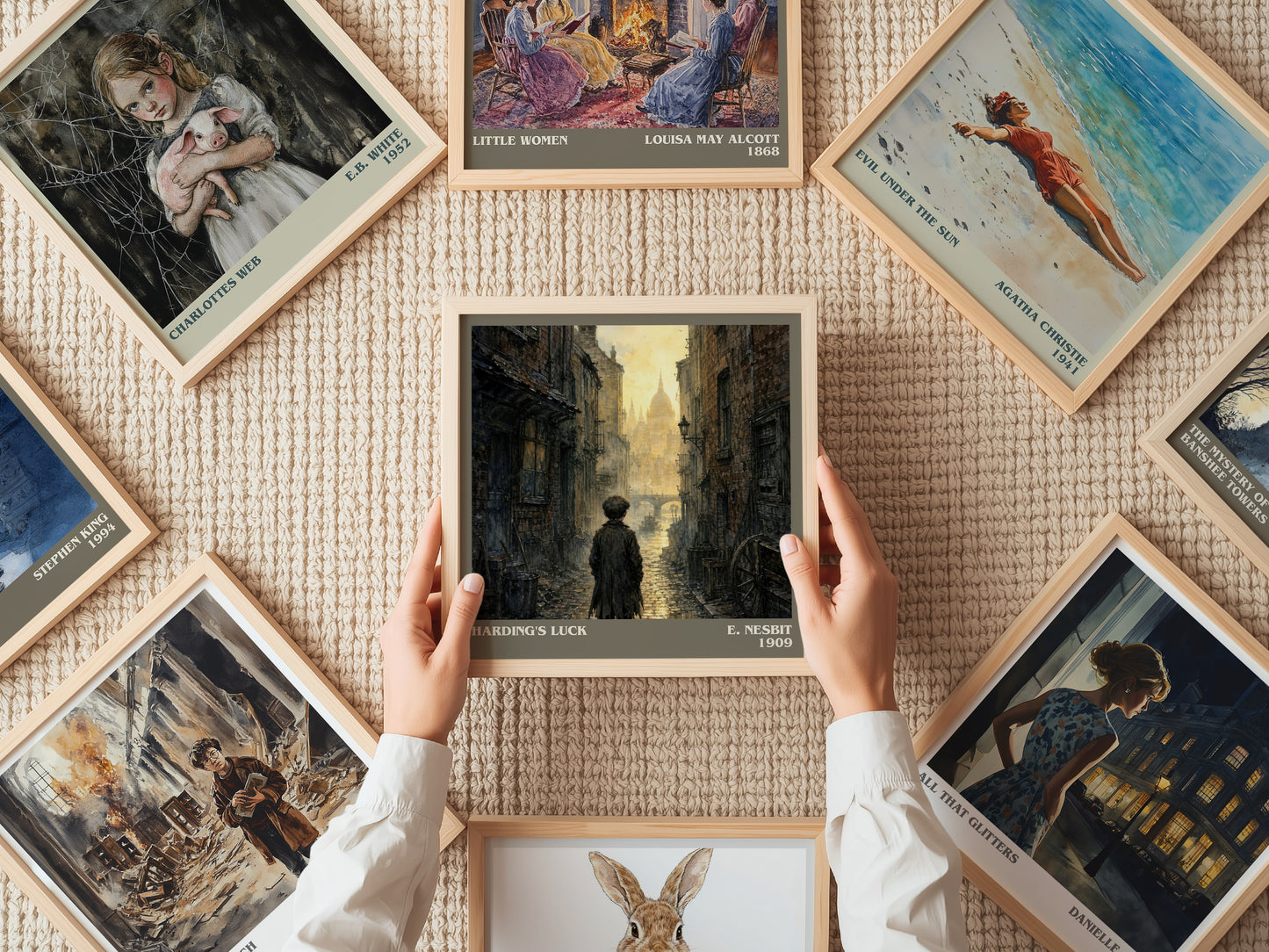 Harding'S Luck literary book poster framed on wall – childrens wall art