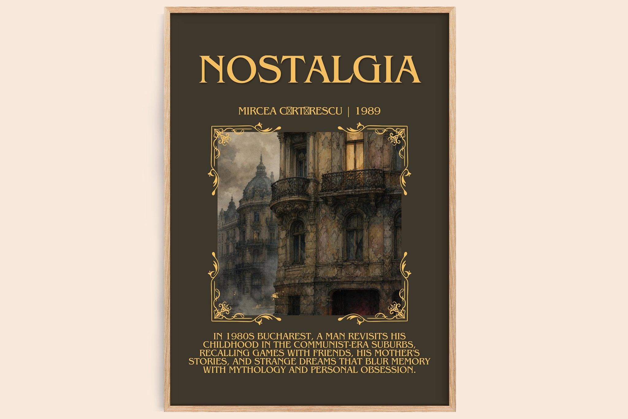 Nostalgia Minimalist Book Poster by Mircea Cărtărescu