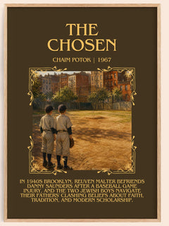 The Chosen Minimalist Book Poster by Chaim Potok – book poster