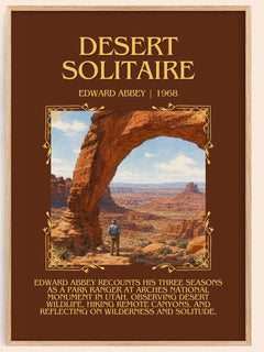 Desert Solitaire Minimalist Book Poster by Edward Abbey – book poster