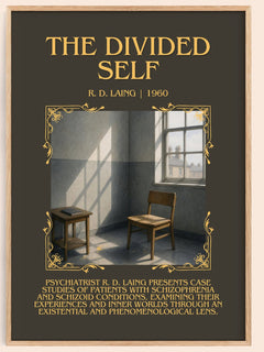 The Divided Self Minimalist Book Poster by R. D. Laing – book poster