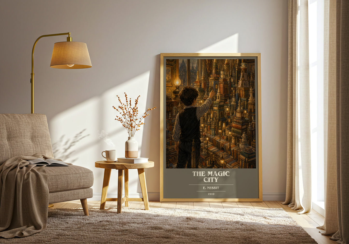 The Magic City book cover print on bookshelf – E. Nesbit fan gift