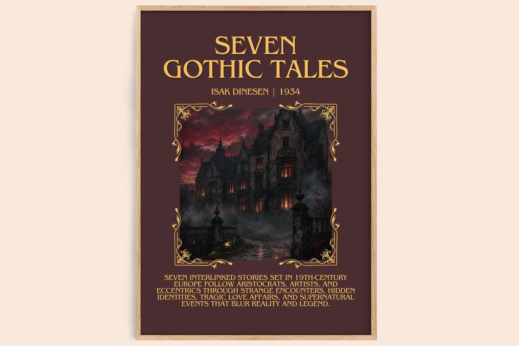 Seven Gothic Tales Minimalist Book Poster by Isak Dinesen