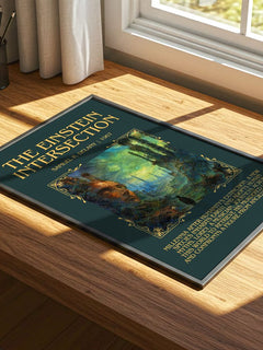 The Einstein Intersection Minimalist Book Poster by Samuel R. Delany – print on a sunlit desk