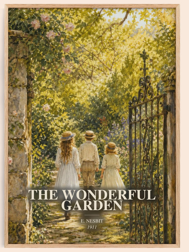 The Wonderful Garden Book Watercolour Illustration by E. Nesbit