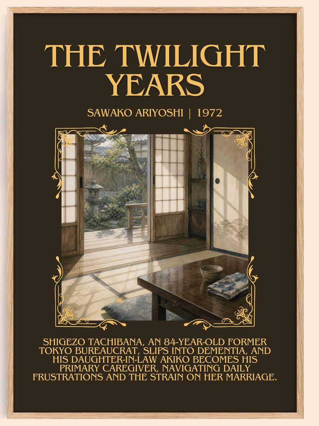 The Twilight Years Minimalist Book Poster by Sawako Ariyoshi – book poster
