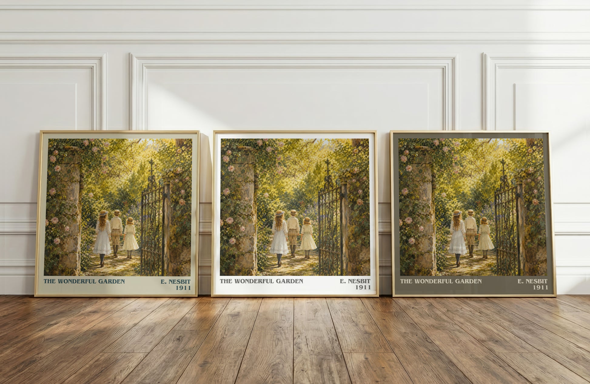 The Wonderful Garden literary art print colour and style options – E. Nesbit book art