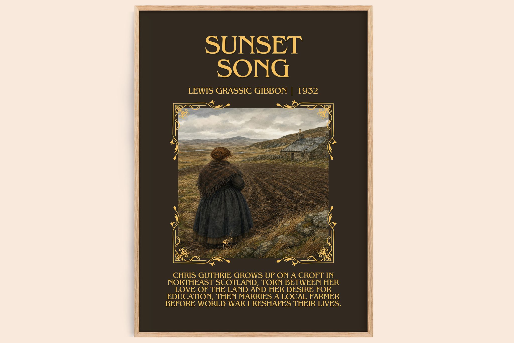 Sunset Song Minimalist Book Poster by Lewis Grassic Gibbon