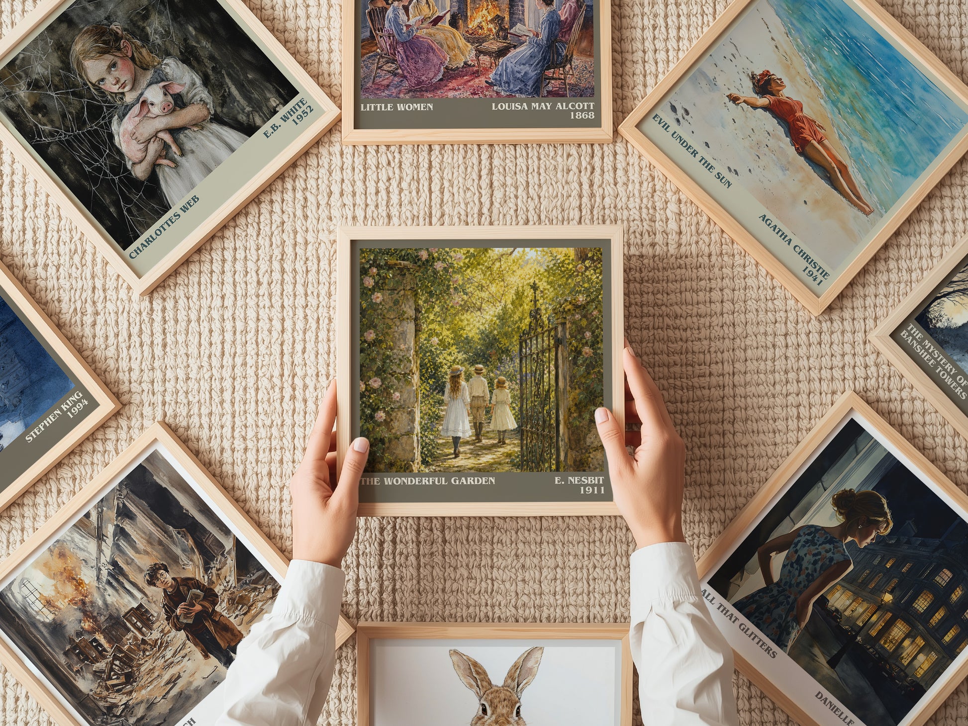 The Wonderful Garden literary book poster framed on wall – childrens wall art