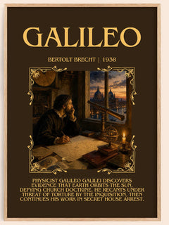 Galileo Minimalist Book Poster by Bertolt Brecht – book poster