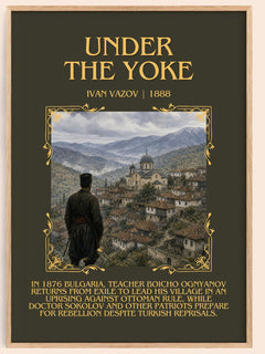 Under the Yoke Minimalist Book Poster by Ivan Vazov – book poster