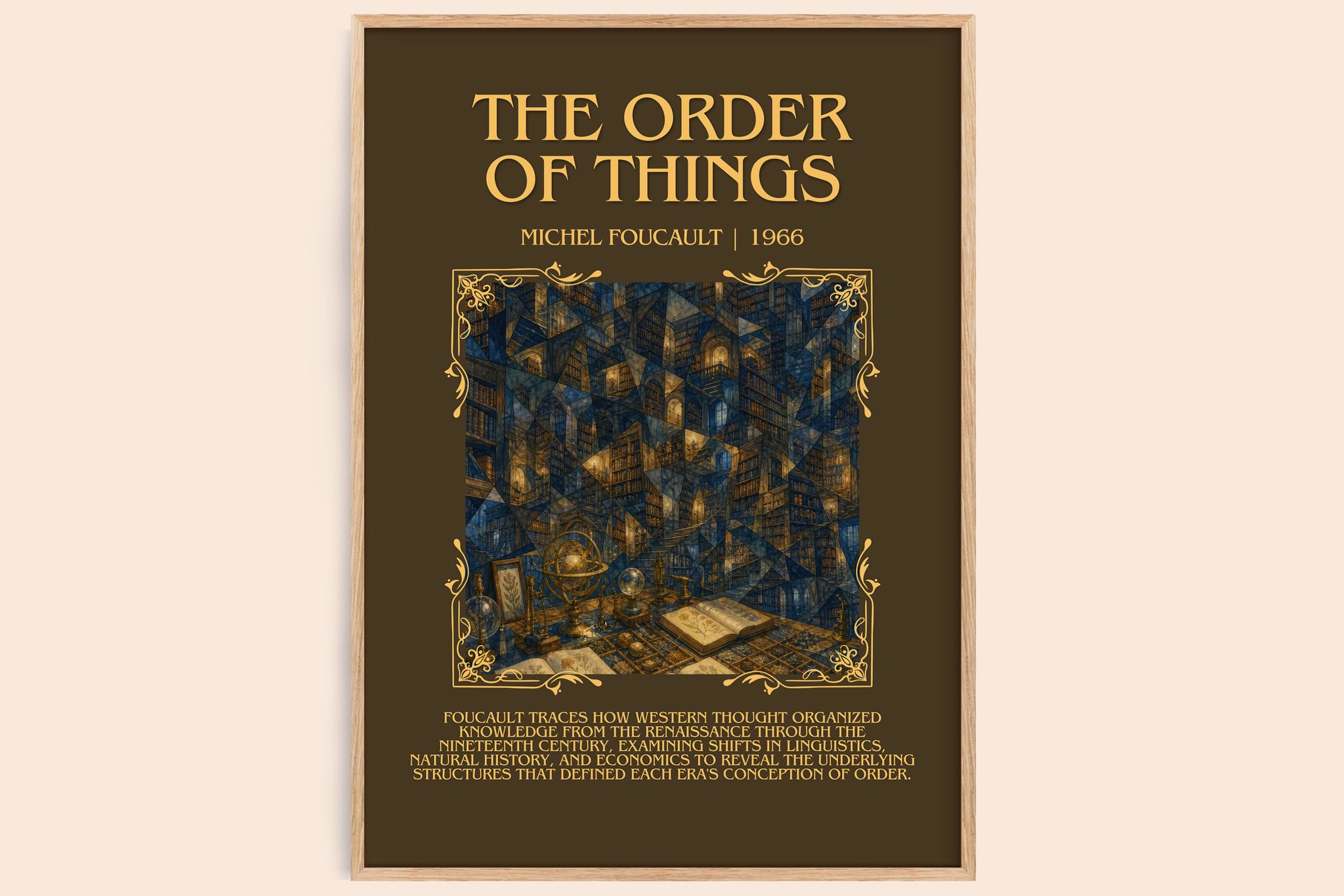 The Order of Things Minimalist Book Poster by Michel Foucault