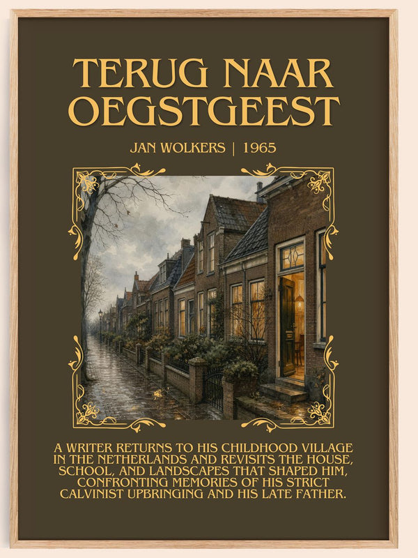 Terug naar Oegstgeest Minimalist Book Poster by Jan Wolkers – book poster