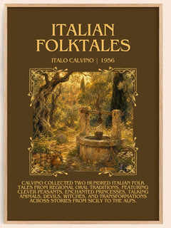 Italian Folktales Minimalist Book Poster by Italo Calvino – book poster