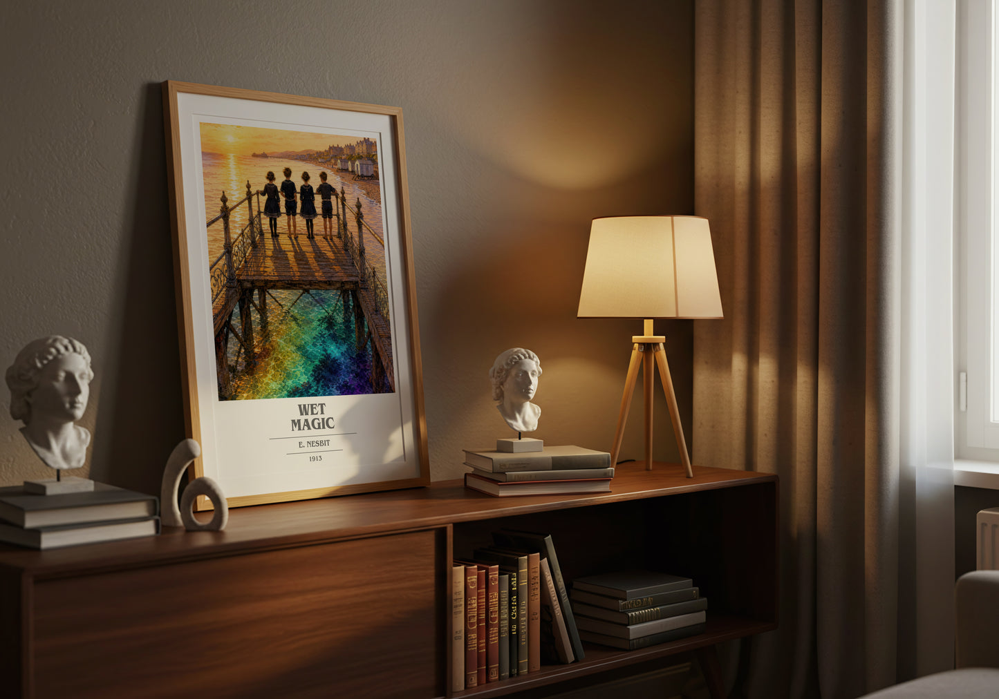 Wet Magic book cover book poster framed on wall – childrens wall art