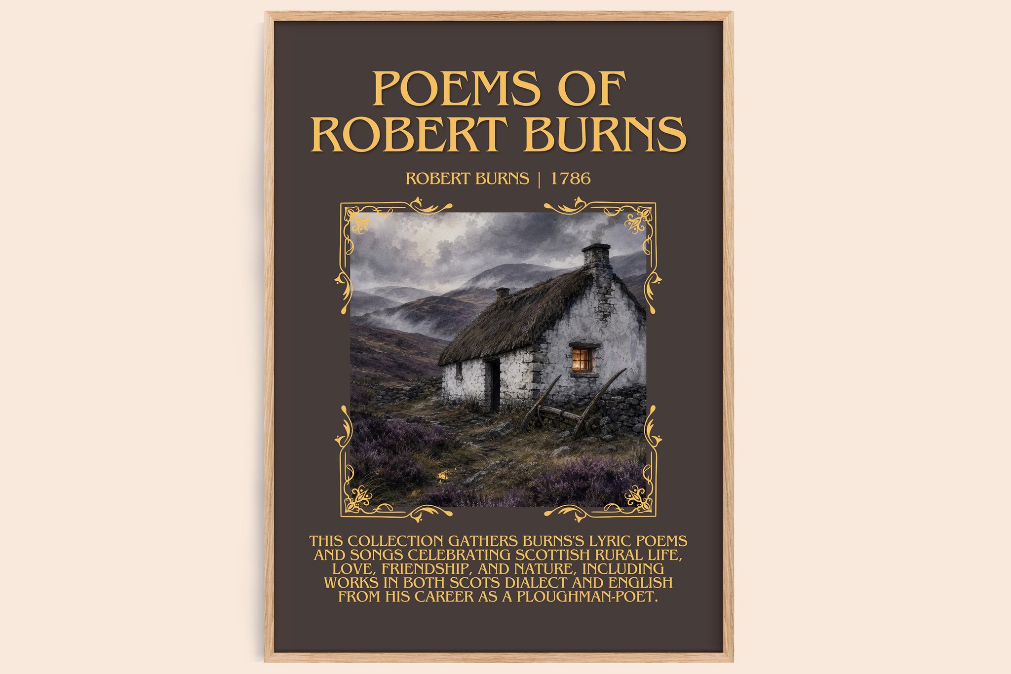 Poems Of Robert Burns Minimalist Book Poster by Robert Burns