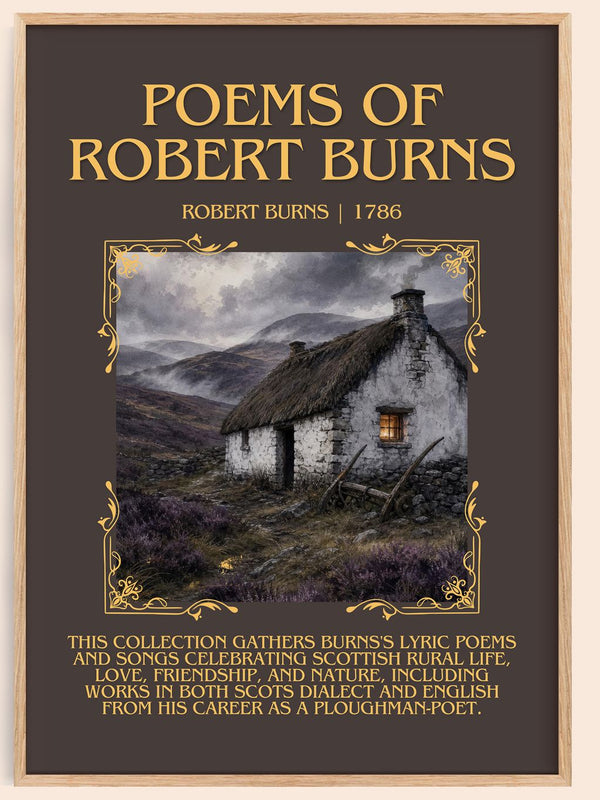 Poems Of Robert Burns Minimalist Book Poster by Robert Burns – book poster