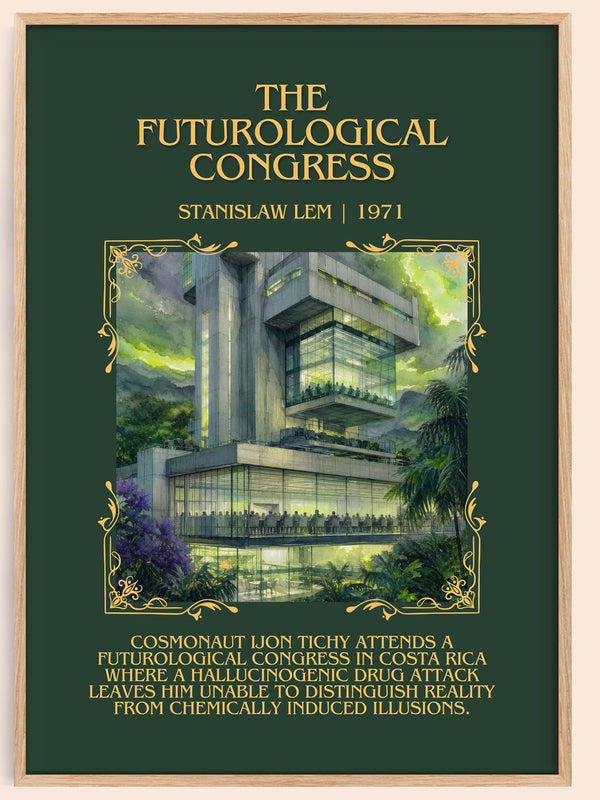 The Futurological Congress Minimalist Book Poster by Stanislaw Lem – book poster