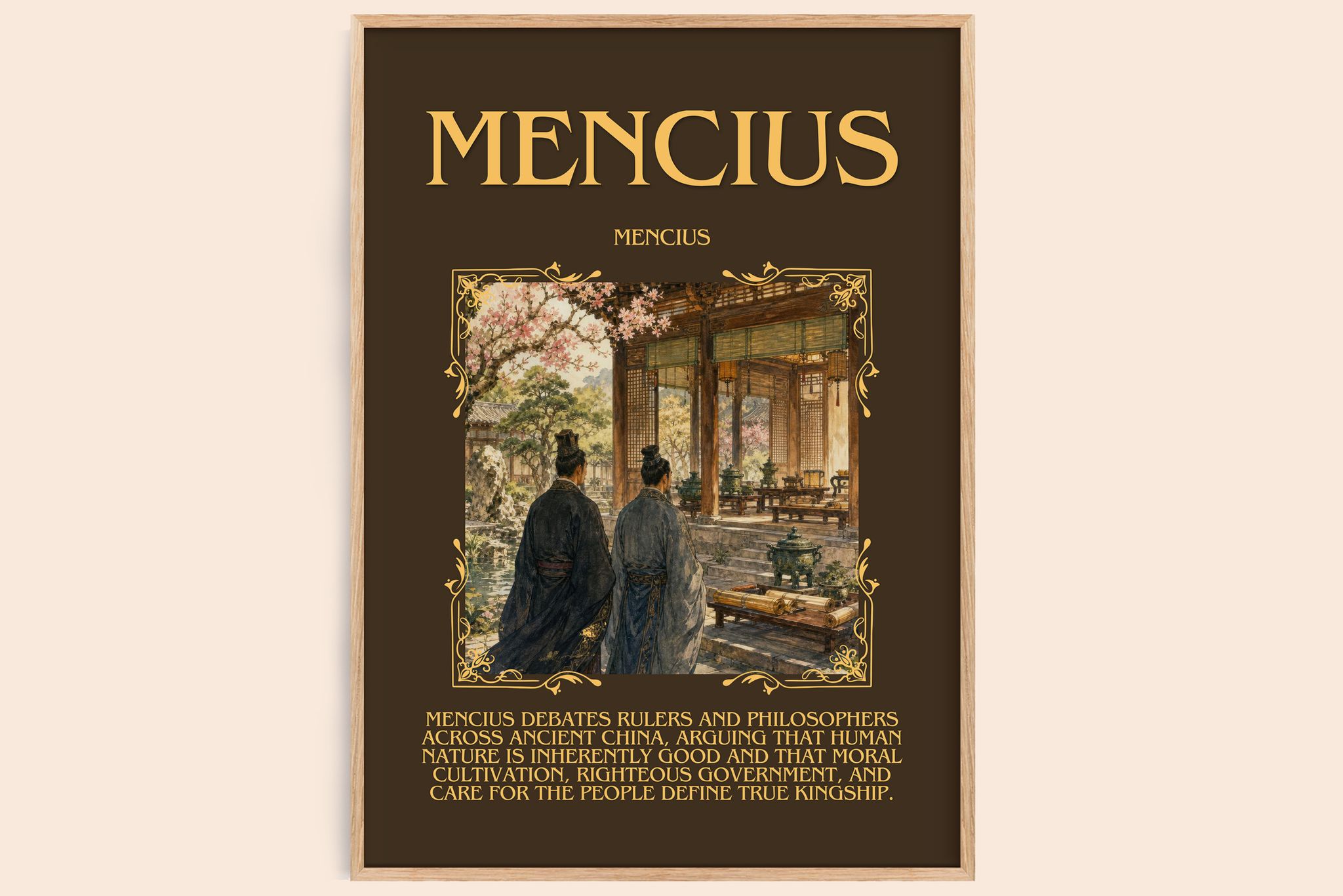 Mencius Minimalist Book Poster by Mencius
