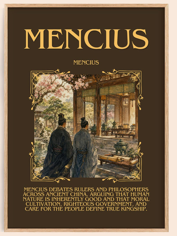 Mencius Minimalist Book Poster by Mencius – book poster