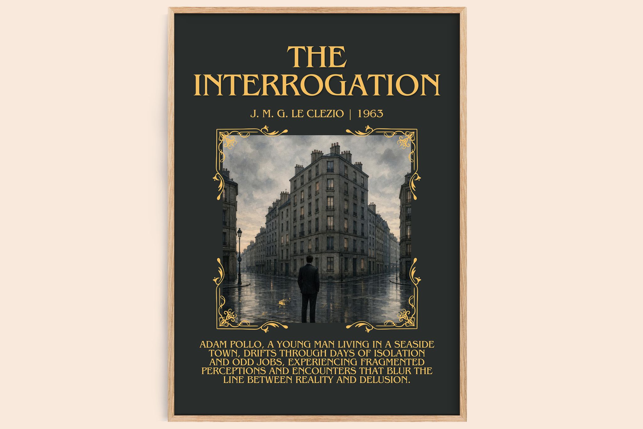 The Interrogation Minimalist Book Poster by J. M. G. Le Clezio