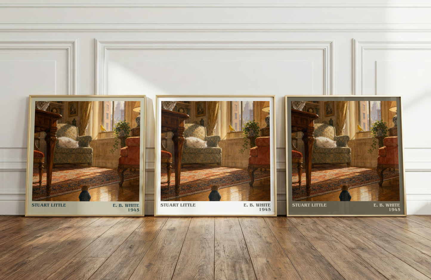 Stuart Little literary art print colour and style options – E. B. White book art