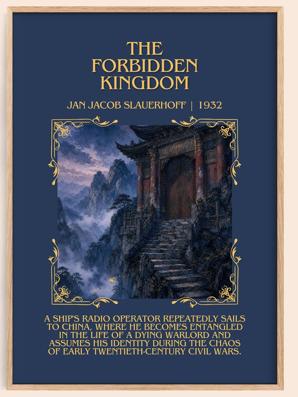 The Forbidden Kingdom Minimalist Book Poster by Jan Jacob Slauerhoff – book poster