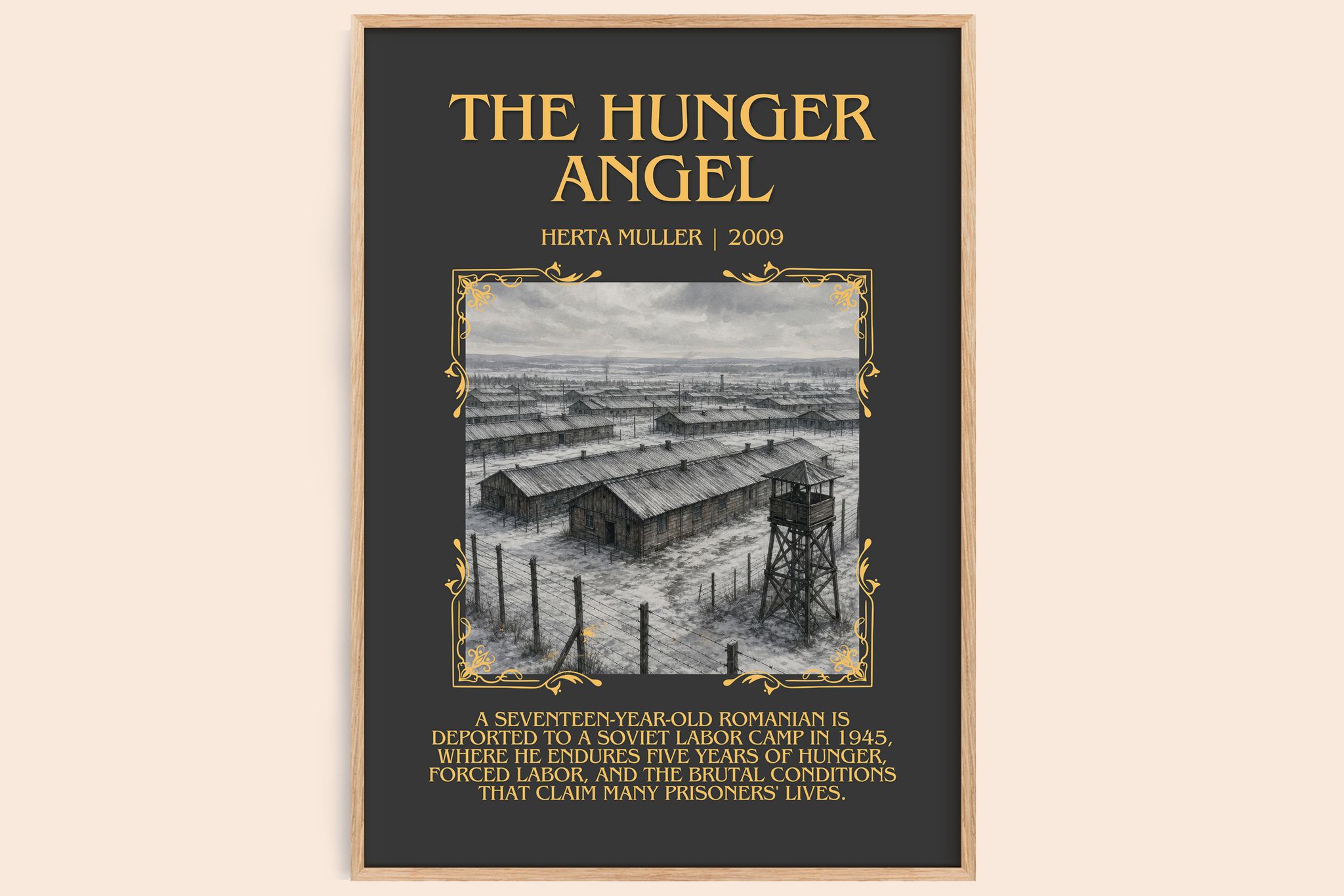 The Hunger Angel Minimalist Book Poster by Herta Müller