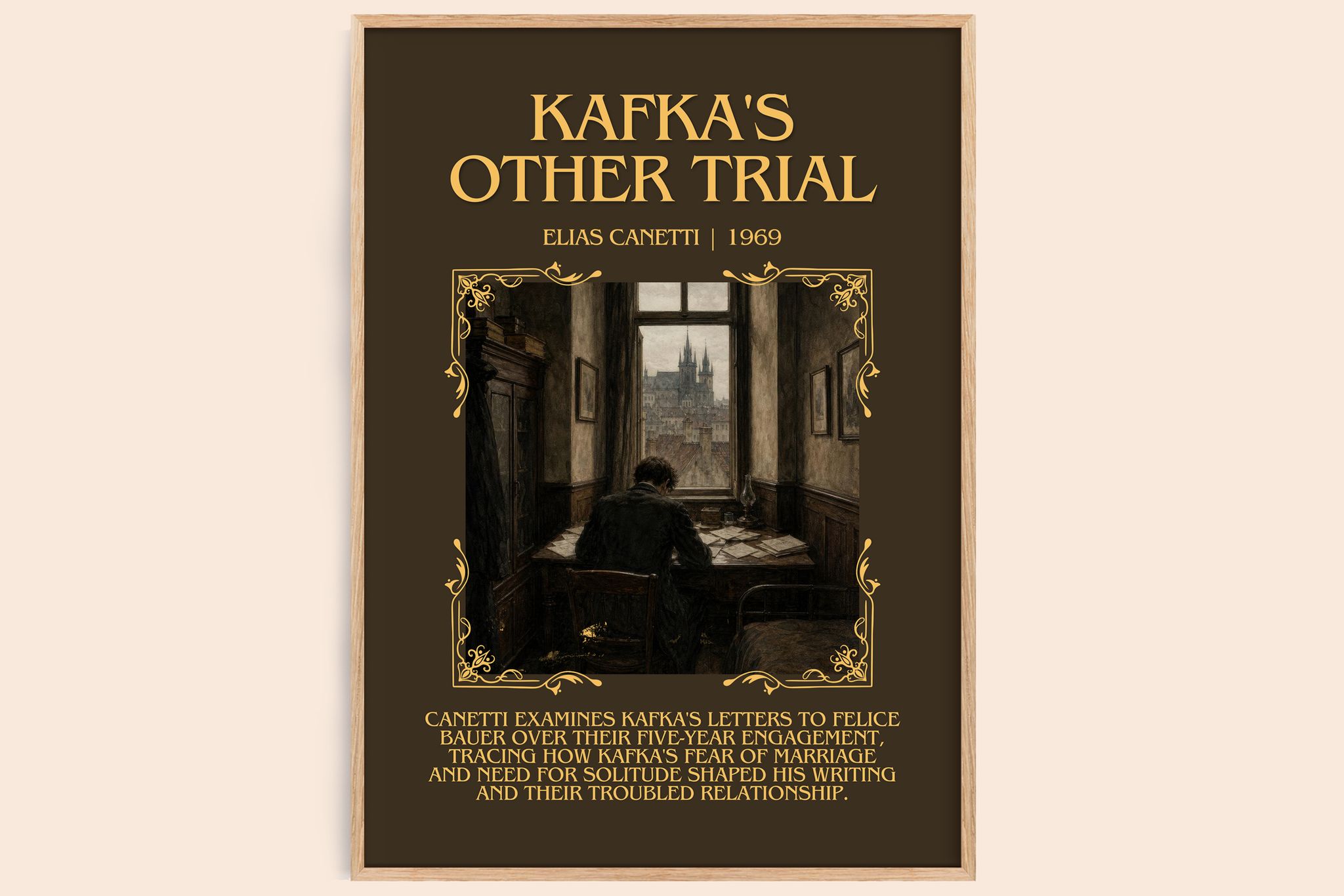 Kafka's Other Trial Minimalist Book Poster by Elias Canetti